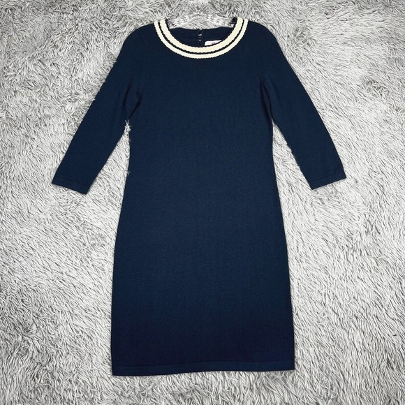 Vineyard Vines Sweater Dress Women's‎ XS Blue 3/4 Sleeve Cotton Wool Colorful - Picture 1 of 12